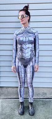 Candy Catz Halloween Costume Android/Robot Unisex Bodysuit - Brand New